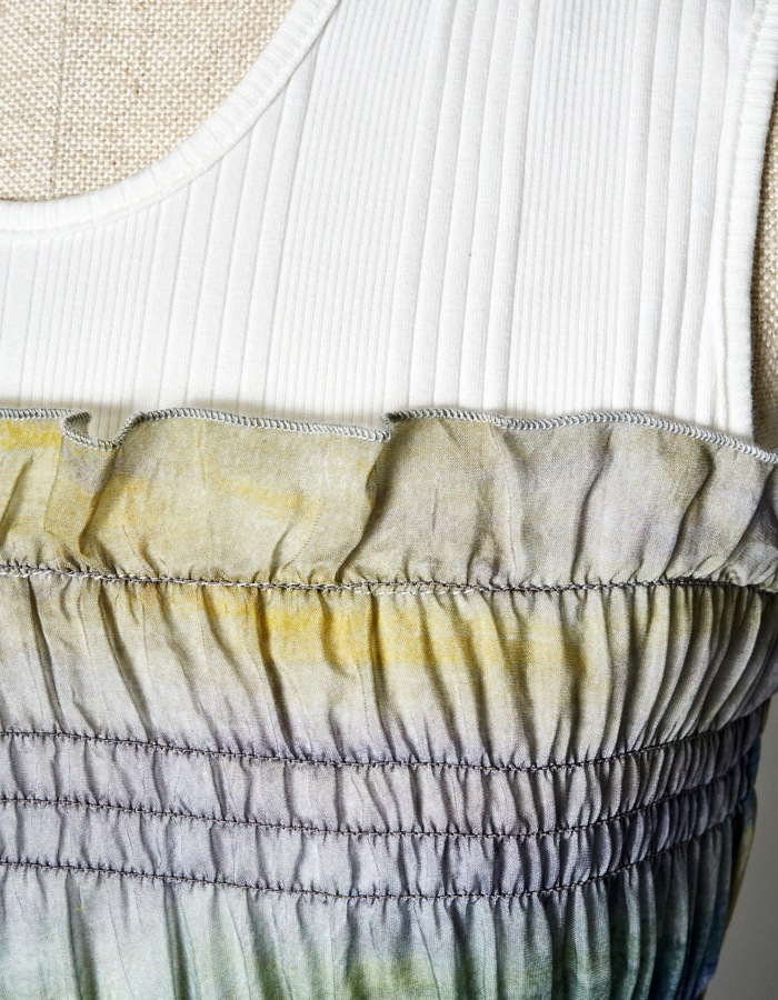 "SEIUN" Shirring Dress / multi