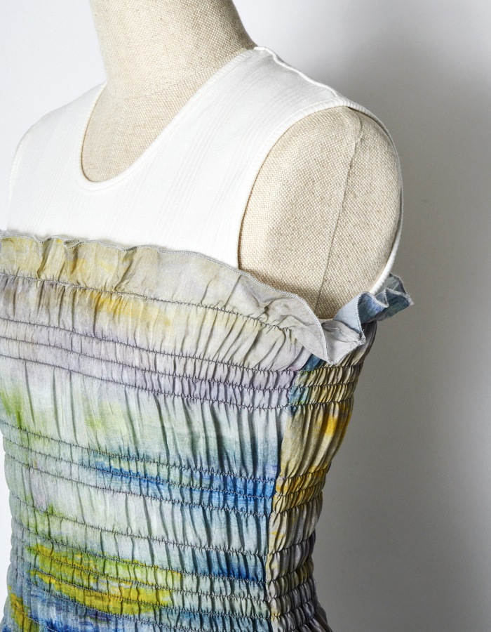 "SEIUN" Shirring Dress / multi
