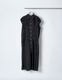 Cotton Bundled Tuck Dress / black