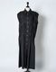 Cotton Bundled Tuck Dress / black
