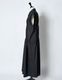 Cotton Bundled Tuck Dress / black