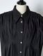 Cotton Bundled Tuck Dress / black