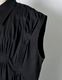 Cotton Bundled Tuck Dress / black