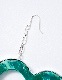 Ocean Plastic Heart Earrings / green