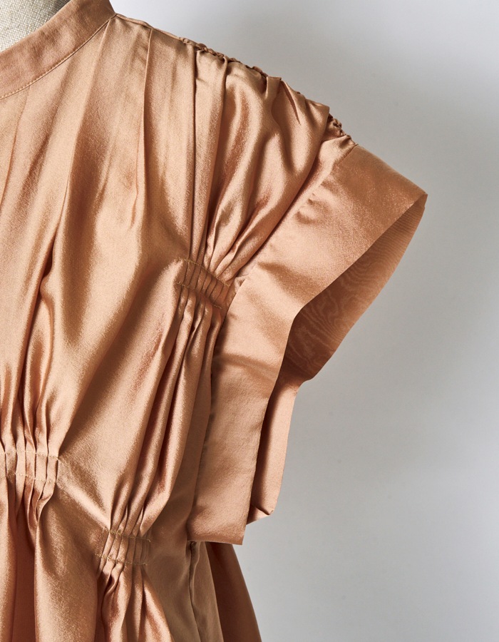 Bundled Tuck Blouse / terracotta