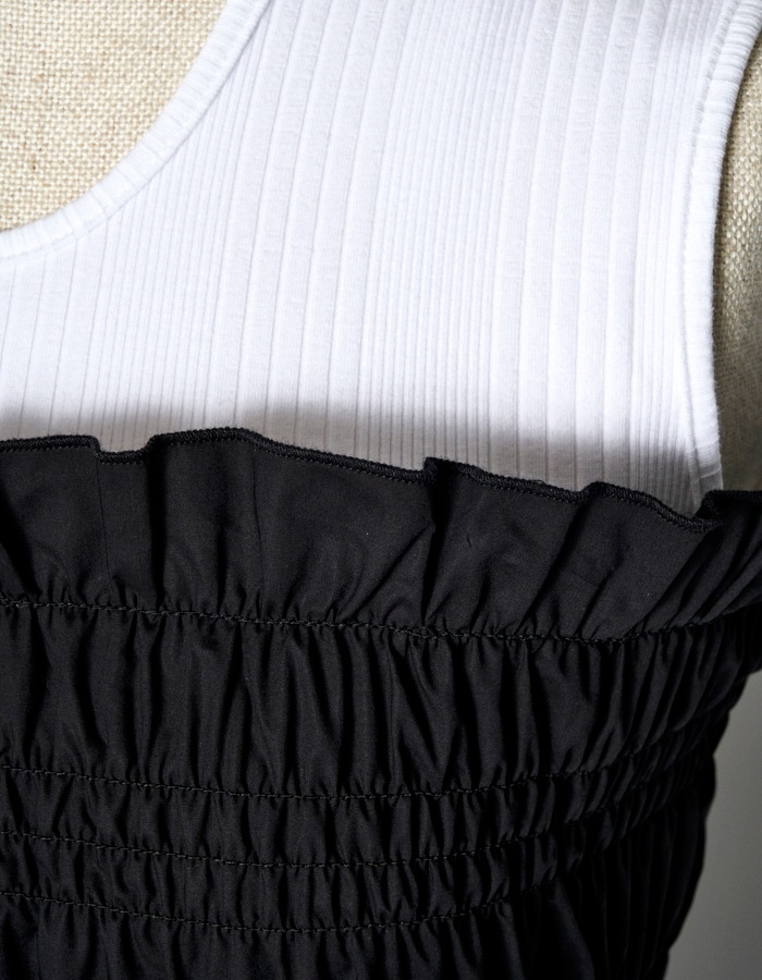 Shirring Dress / black