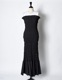 Shirring Dress / black