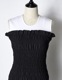 Shirring Dress / black