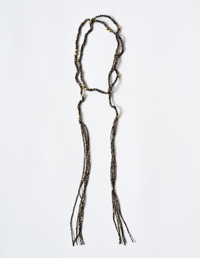 Bond Yarn Beads Choker / gold