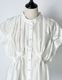 Bundled Tuck Blouse / white