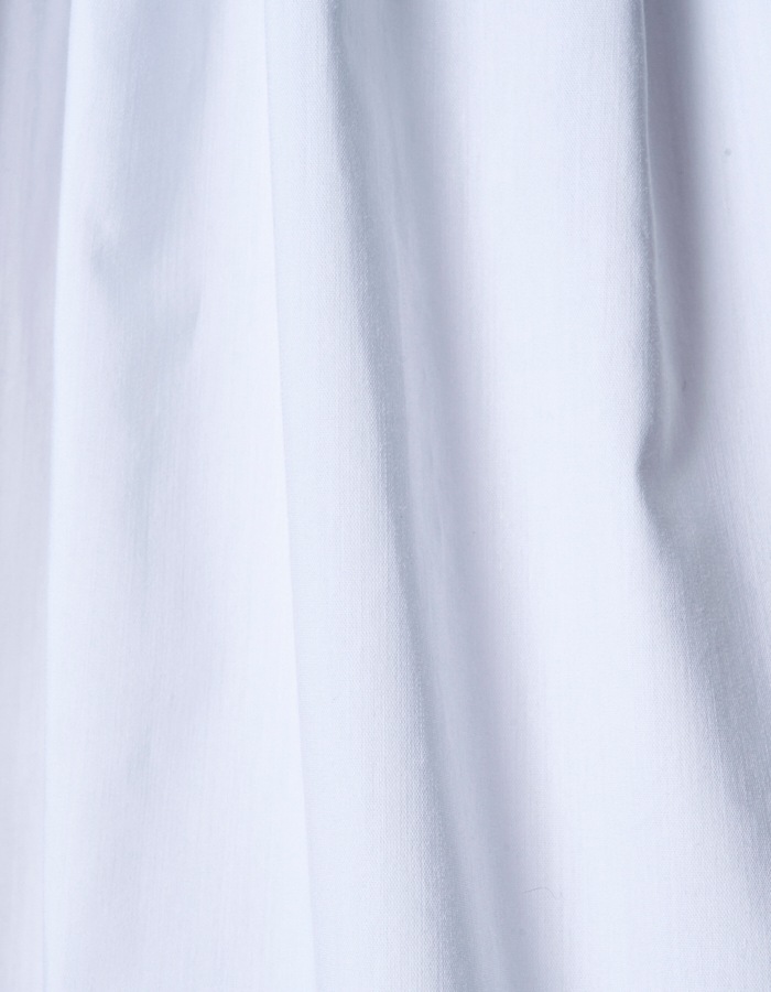 Cotton Bundled Tuck Blouse / white