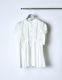 Cotton Bundled Tuck Blouse / white