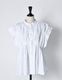 Cotton Bundled Tuck Blouse / white