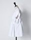 Cotton Bundled Tuck Blouse / white