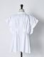 Cotton Bundled Tuck Blouse / white