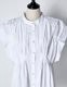 Cotton Bundled Tuck Blouse / white