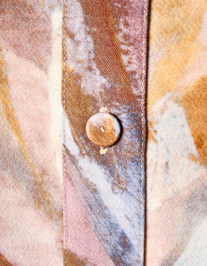 Wing Print Shirt Dress / pink