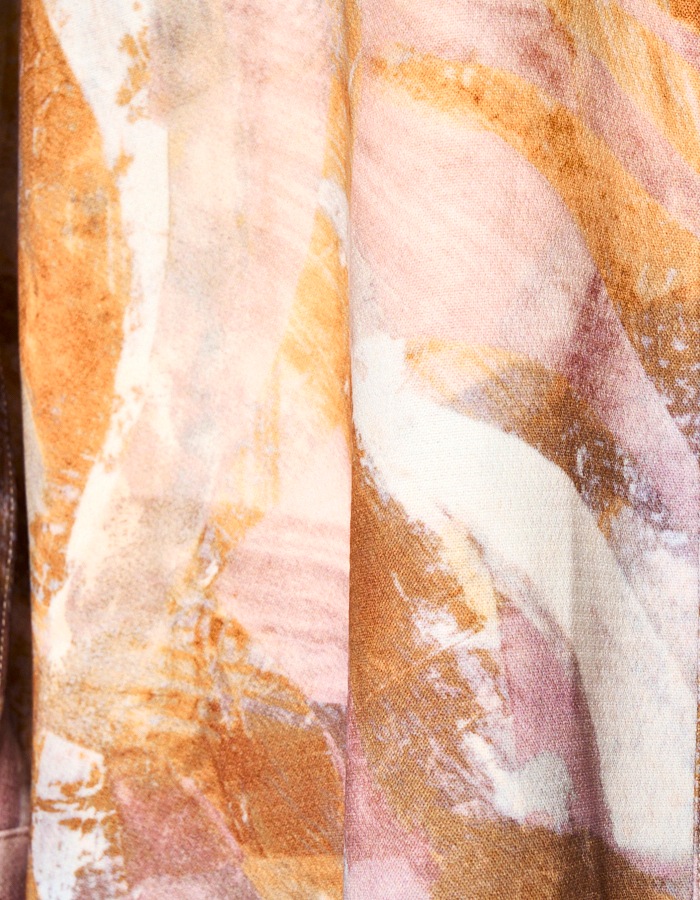 Wing Print Shirt Dress / pink