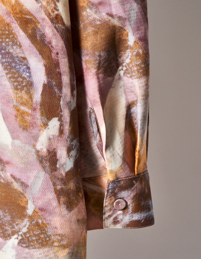 Wing Print Shirt Dress / pink