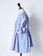 Cotton Bundled Tuck Blouse / sax