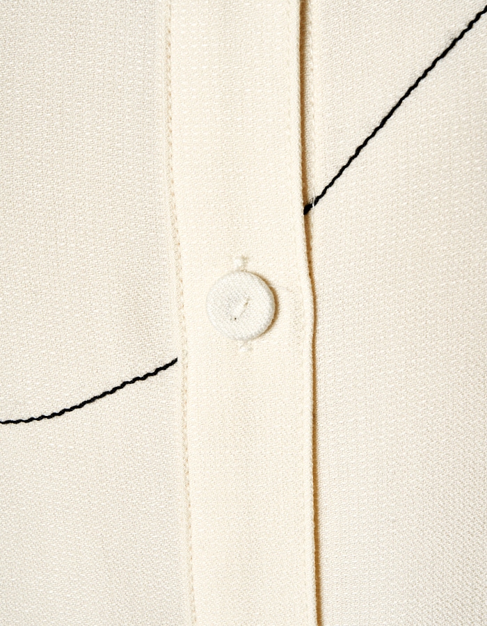 Art Stitch Shirt Dress / off white | DRESS | RUMCHE OFFICIAL