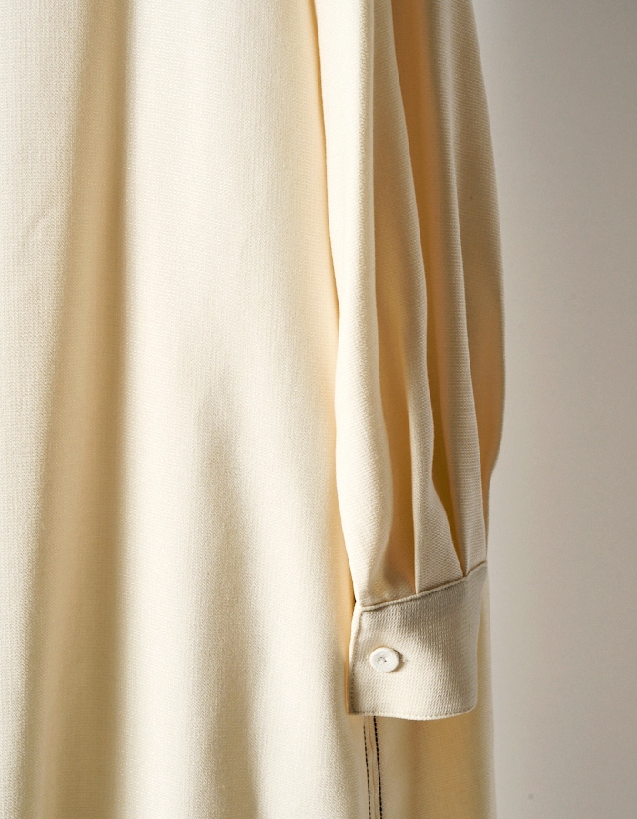 Art Stitch Shirt Dress / off white | DRESS | RUMCHE OFFICIAL