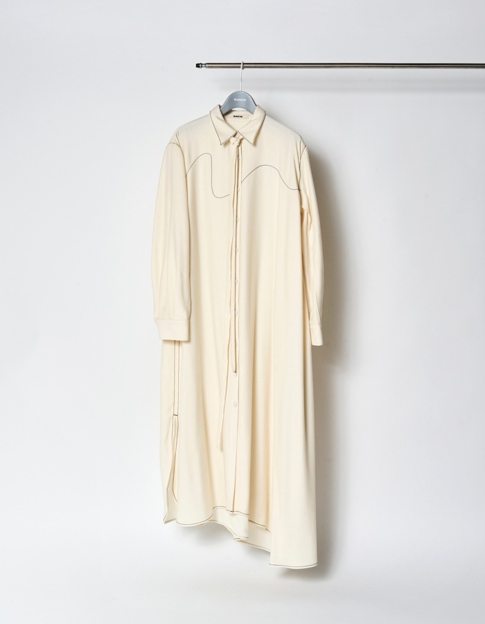 【RUMCHE】Art Stitch Shirt Dress シャツワンピース Art Stitch Shirt Dress / off white | DRESS | RUMCHE OFFICIAL