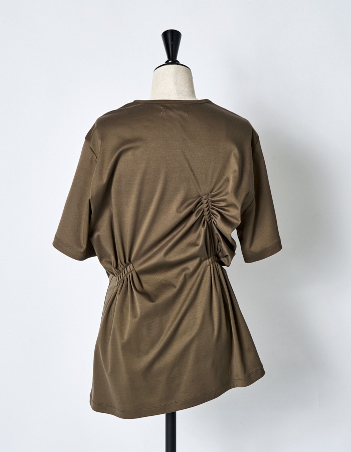 Bundled Tuck Cutsew Tops / khaki