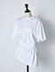 Bundled Tuck Cutsew Tops / white