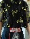 Glitter Music Embroidery Shirt / black