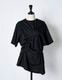Bundled Tuck Cutsew Tops / black
