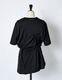 Bundled Tuck Cutsew Tops / black