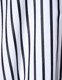 Stripe Piping Gathered Shirt Dress / black