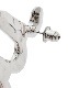 M Letter Pierced Earrings / silver
