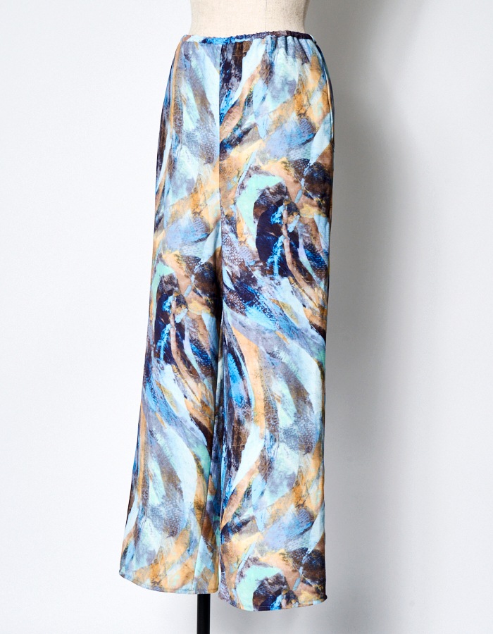 Wing Print Trousers / blue