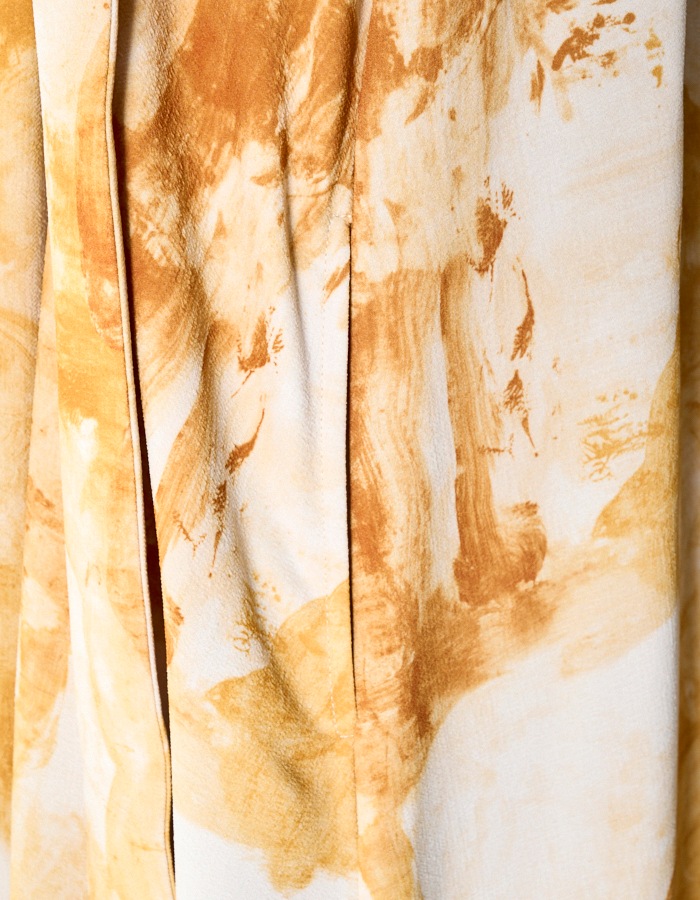 Earth Print Shirt Dress / beige