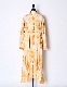 Earth Print Shirt Dress / beige