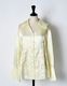 Tapa Pattern Embroidery Shirt / off white