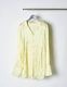 Tapa Pattern Embroidery Shirt / off white