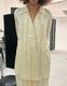Tapa Pattern Embroidery Shirt / off white