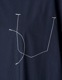 Stitch Gathered Typewriter Dress / navy