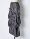 Bundled Tuck Skirt / gray