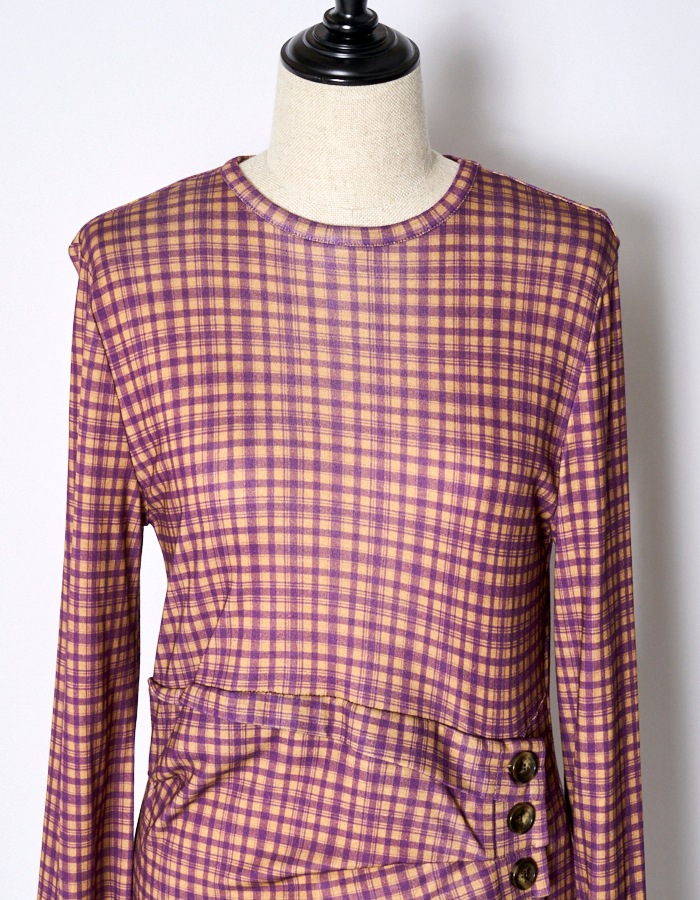 Venus Cutsew Dress / purple