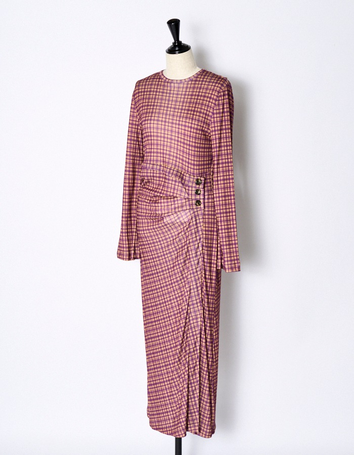 Venus Cutsew Dress / purple