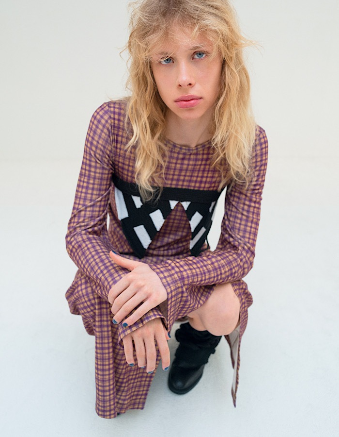 Venus Cutsew Dress / purple