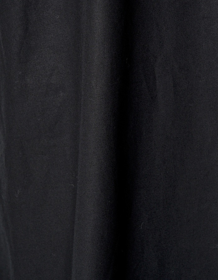 Stitch Gathered Typewriter Dress / black