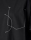 Stitch Gathered Typewriter Dress / black