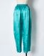 Tapa Pattern Embroidery Trousers / green