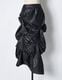 Bundled Tuck Skirt / black