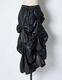 Bundled Tuck Skirt / black